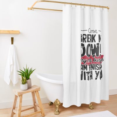 Come Break Me Down Bury Me I Am Finished With You Letra Cancion 30 Seconds To Mars Frase Emo Shower Curtain Official MCR Merch